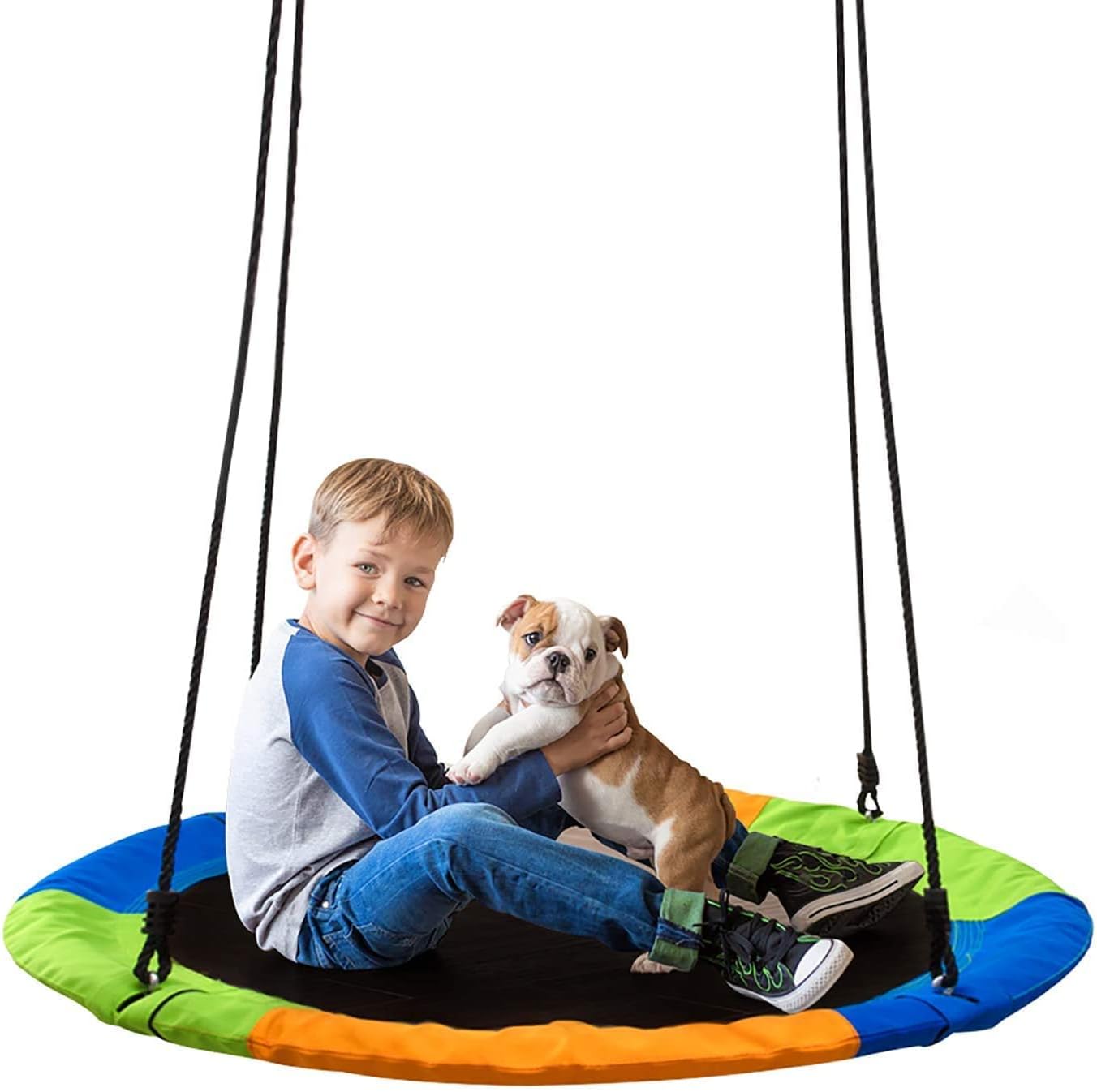 Multicolor Swing 40 Inch 85 kg Load Capacity Fabric Includes Hanging K