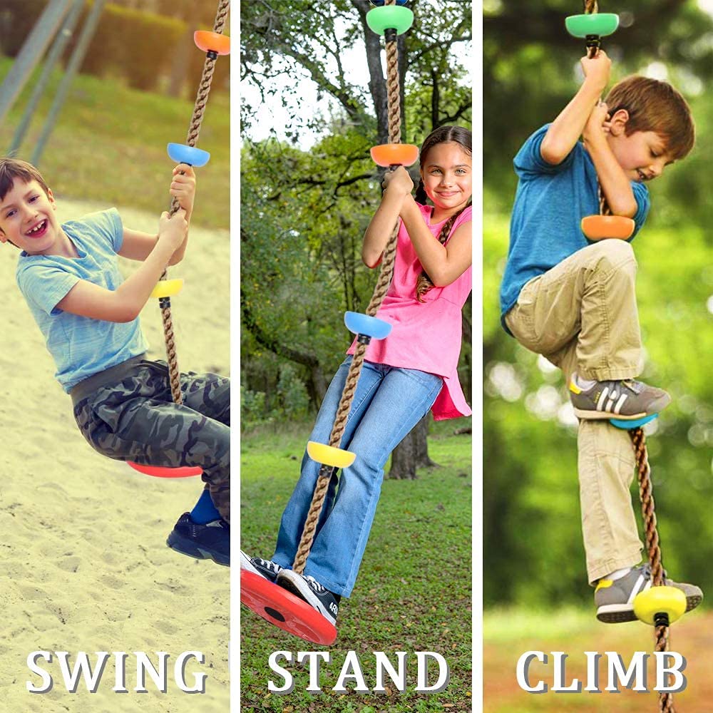 Disc knot rope swing for kids